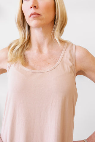 Les Tiens Moshi Tatiana Tank Dress in Mauve