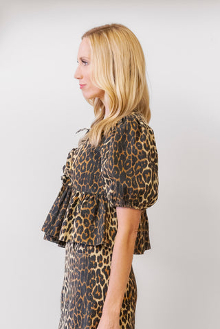 SOFIE THE LABEL Leopard Tie Top