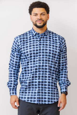 MIZUMI Plaid Shirt in Navy