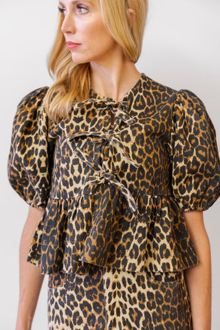 SOFIE THE LABEL Leopard Tie Top