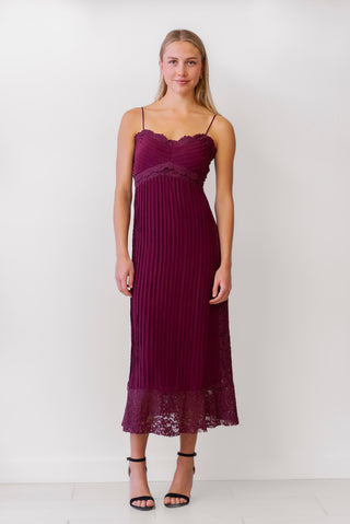 FARM Rio Pleated Slip Dress