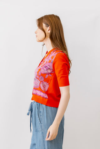 Current Air Blue Floral Top