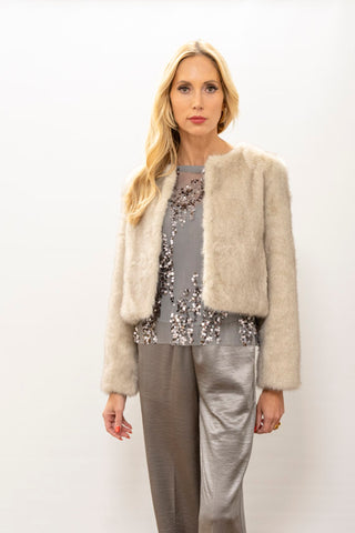 APRICOT Luxe Fur Crop Jacket