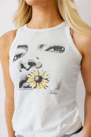 Cpress He Loves Me Tank in White