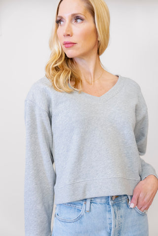 NATION Wyatt Oversized V-Neck Sweatshirt