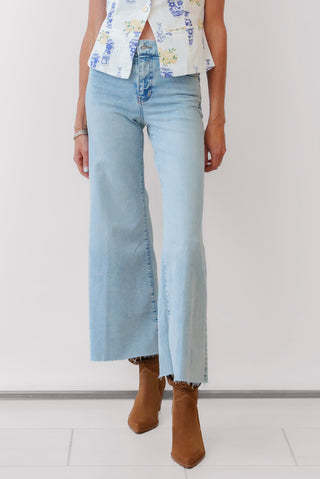 Frame Le Palazzo Crop in Tribute Raw After