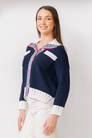 ZAKET AND PLOVER Collared Cardigan