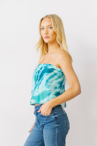 Emory Park Tube Top in Turquoise