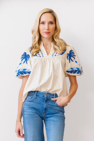 THML Palm Pattern Blouse