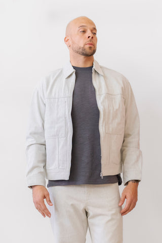 MIND BRIDGE Twill Denim Zip-Up