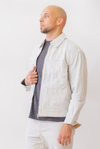 MIND BRIDGE Twill Denim Zip-Up