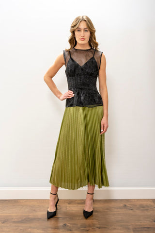 WHITEROOM+CACTUS Organza Combo Sleeveless Tank