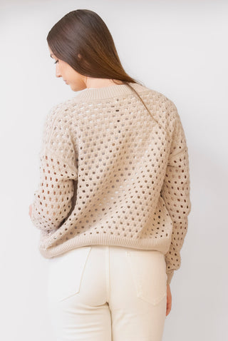 ELAN Open Knit Sweater