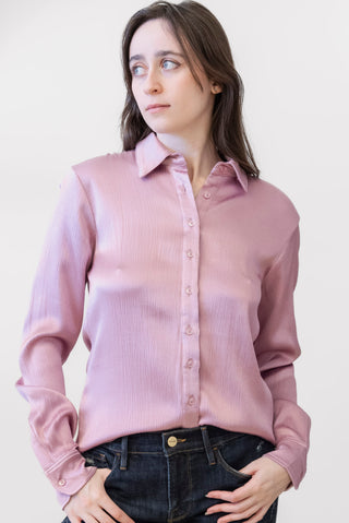 The Shirt Satin Signature Shirt in Pink