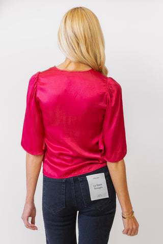 Nation Mel V Neck in Rasberry