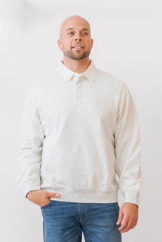 MIND BRIDGE Collared Rugby Sweater