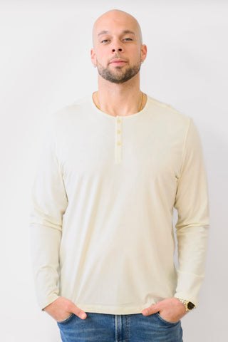 UNTUCKIT Ecosoft Cream Henley