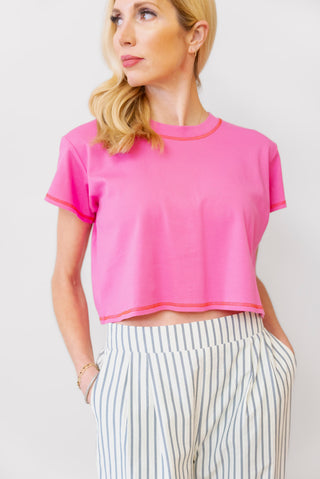 LNA CLOTHING Leni Cropped Tee