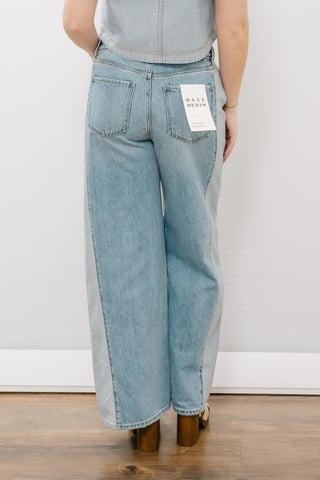 DAZE Wanderer Mid Rise Palazzo Jeans