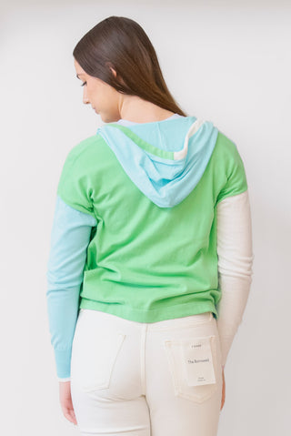 ZAKET AND PLOVER Hoodie in teal and green