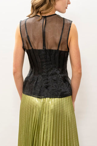 WHITEROOM+CACTUS Organza Combo Sleeveless Tank