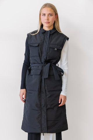 BEULAH Long Black Vest