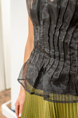 WHITEROOM+CACTUS Organza Combo Sleeveless Tank