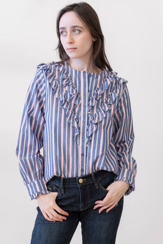 The Shirt Lindsay Shirt Pink/ Blue Stripe