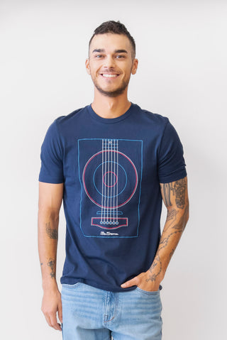 BEN SHERMAN Linear Guitar Print Tee