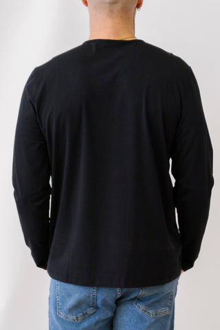 UNTUCKIT Ecosoft Black Henley