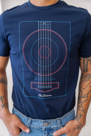 BEN SHERMAN Linear Guitar Print Tee