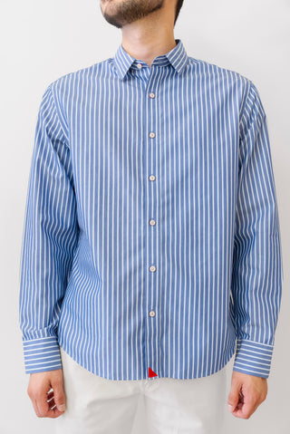 Untuckit Roy Wrinkle Free in Blue Stipe