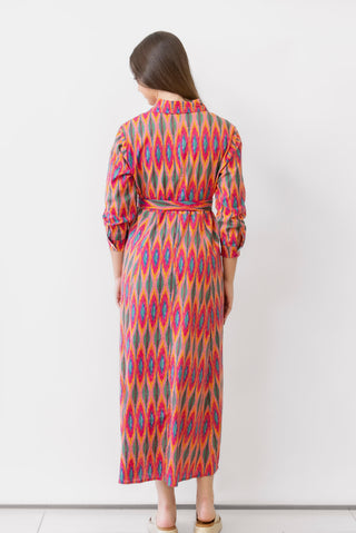 Guadalupe Luciana Ikat in Fuchsia