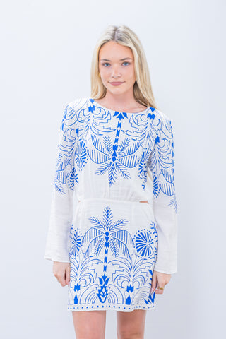 Z Supply Tahina Palm Mini Dress