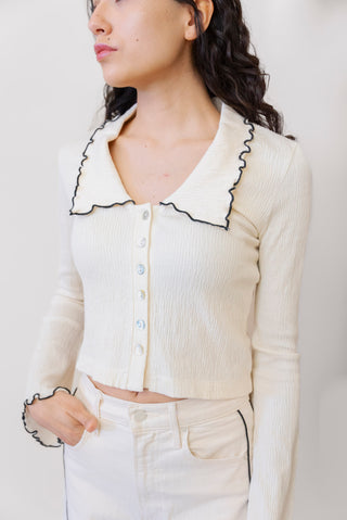 NATION Daisy Collared Top 