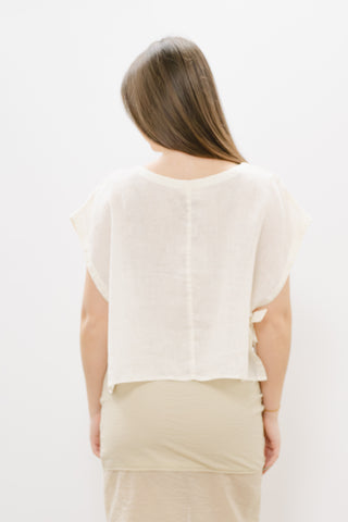 ELAN Cropped Drop Sleeve Top