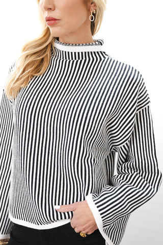 ELAN Turtle Neck Drop Sleeve Sweater