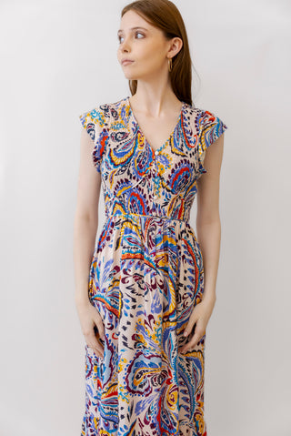 ANO Nadima Dress in Sunset Paisley