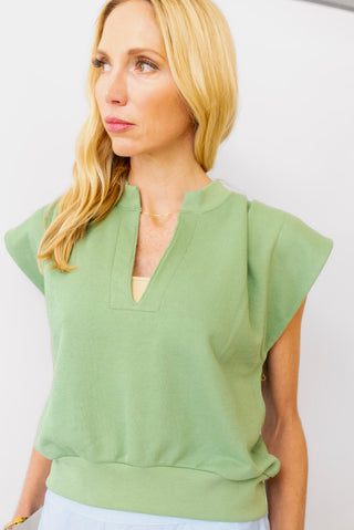 Nation Lenon Cut Off Sweatshirt