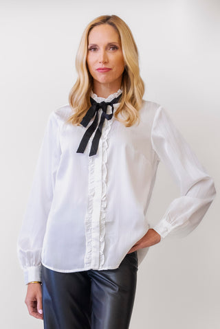 APRICOT Bow Ruffle Shirt