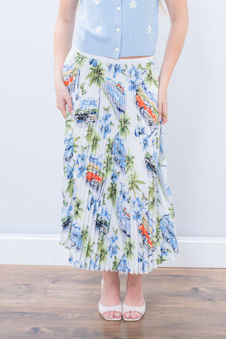 Wild Cosmos Palm Spring Stroll Skirt