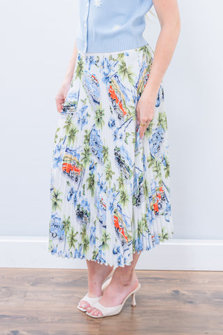 Wild Cosmos Palm Spring Stroll Skirt