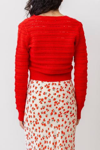 Z SUPPLY Romance Cardigan In Bright Red