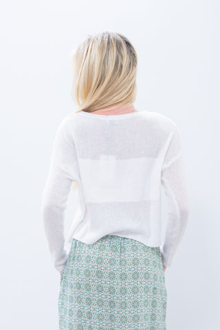 LNA Benford Illusion Sweater White