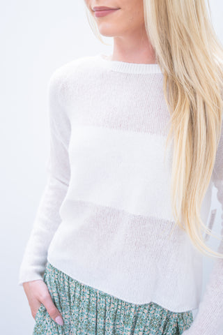 LNA Benford Illusion Sweater White