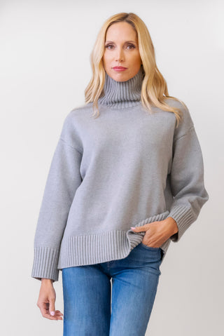 All Row Oversized Roll Neck Sweater