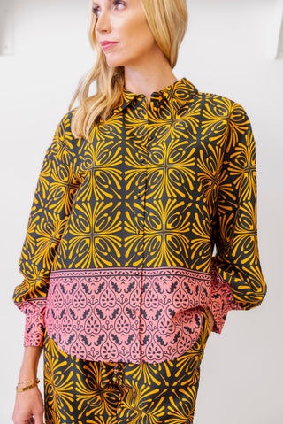 FATE Border Print Blouse