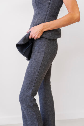 MOON RIVER Textured Bell Bottom Pants