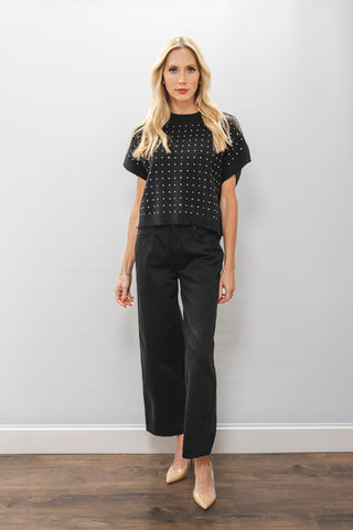 PINCH S/S Embellished Sweater