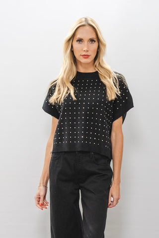 PINCH S/S Embellished Sweater